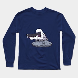 Astronaut With Weapon Long Sleeve T-Shirt